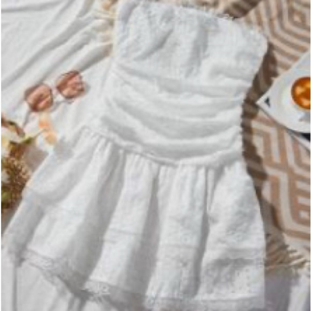 White Strapless Dress